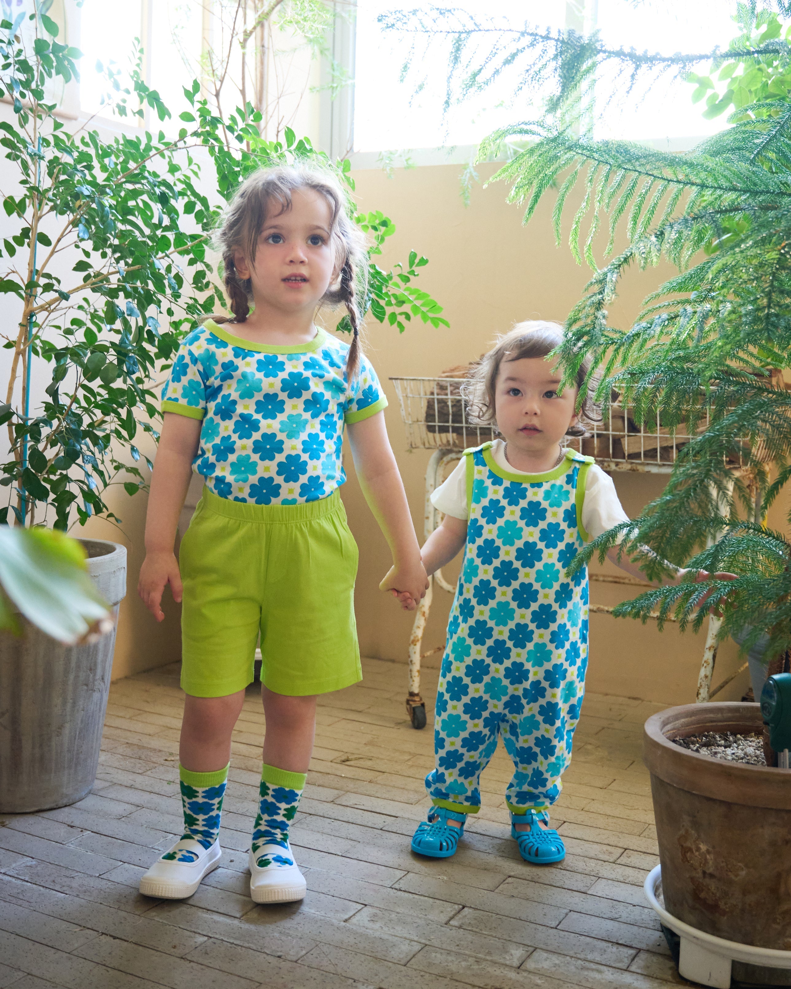 organic cotton - Jody Shorts - Yellow Green - Pants - Ameelo - baby kids clothing