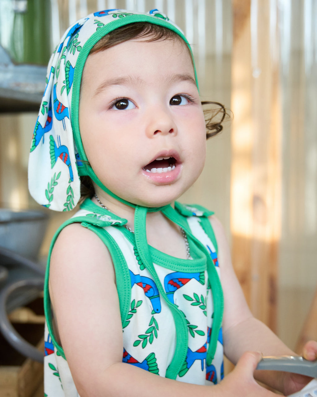 organic cotton - Jojo Bunny Bonnet - Blue Bird - Bonnet - Ameelo - baby kids clothing