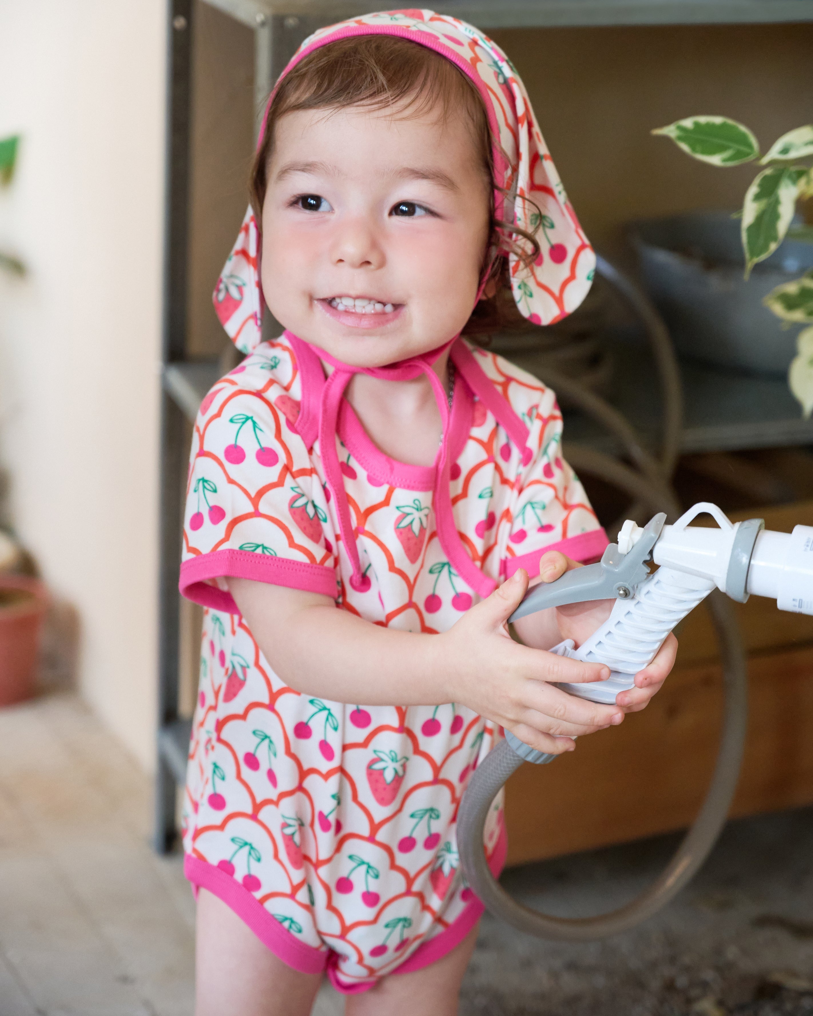 organic cotton - Jojo Bunny Bonnet - Cherry Berry - Bonnet - Ameelo - baby kids clothing