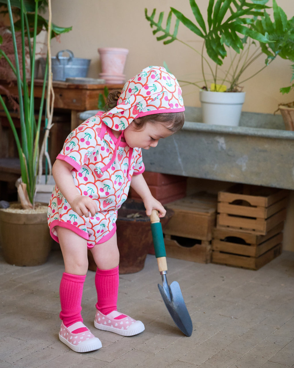 organic cotton - Jojo Bunny Bonnet - Cherry Berry - Bonnet - Ameelo - baby kids clothing