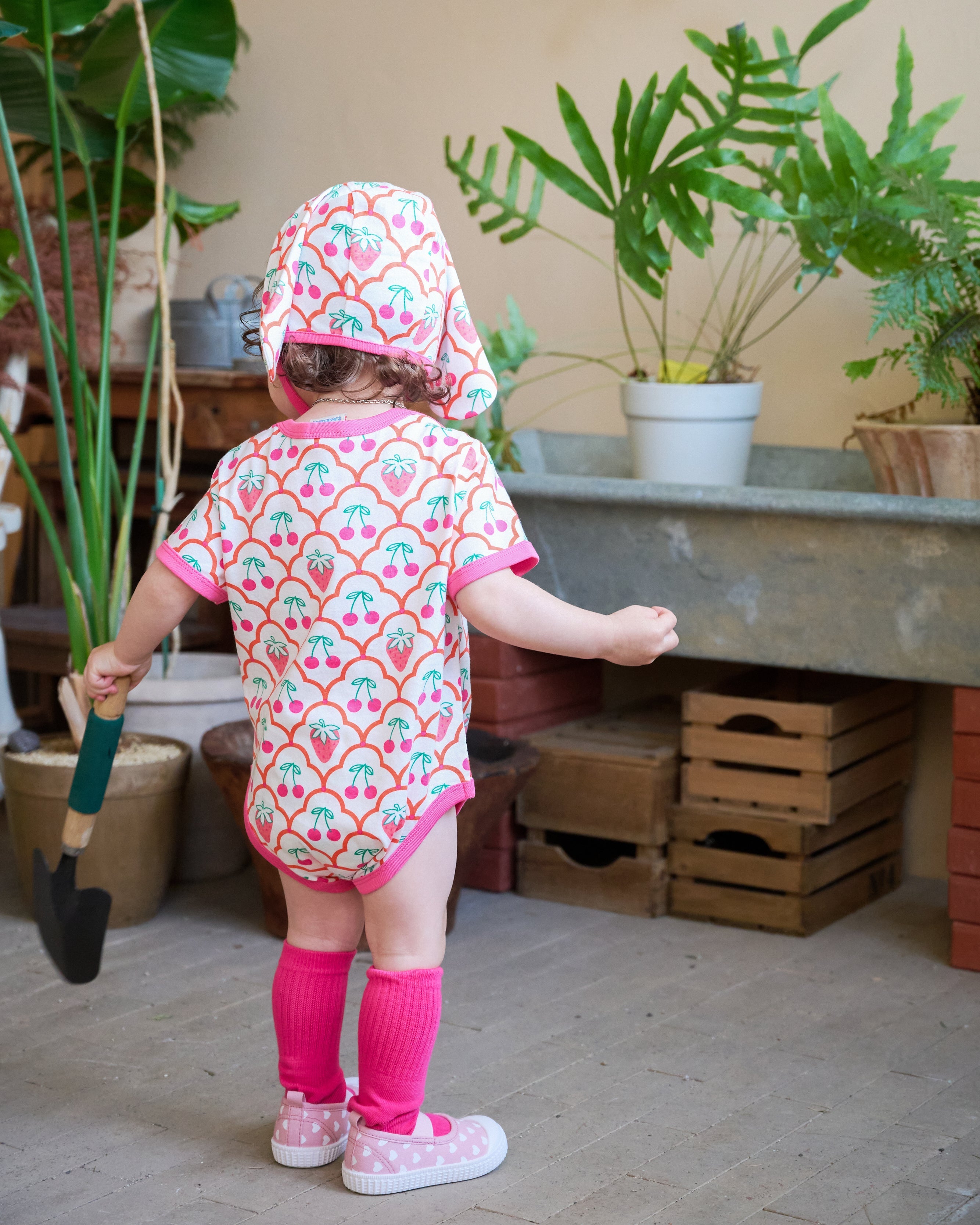 organic cotton - Jojo Bunny Bonnet - Cherry Berry - Bonnet - Ameelo - baby kids clothing