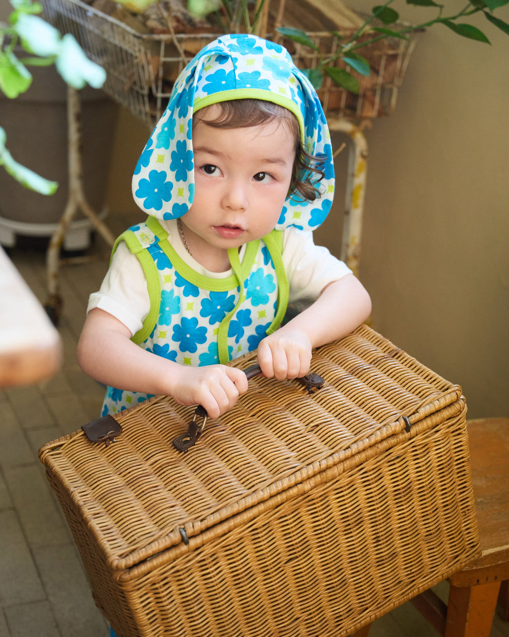 organic cotton - Jojo Bunny Bonnet - Sky Clover - Bonnet - Ameelo - baby kids clothing