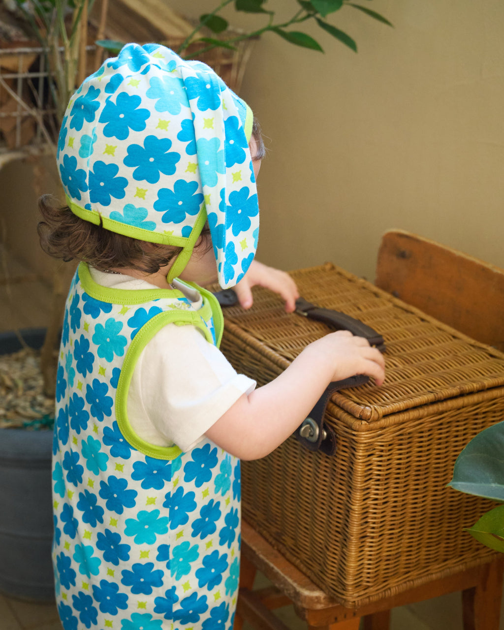 organic cotton - Jojo Bunny Bonnet - Sky Clover - Bonnet - Ameelo - baby kids clothing