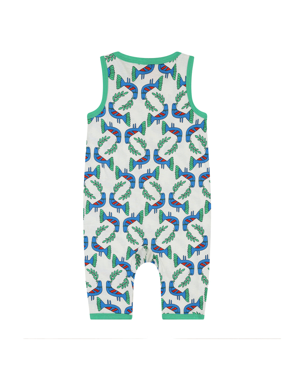 organic cotton - Kai Short Dungarees - Blue Bird - Dungarees - Ameelo - baby kids clothing