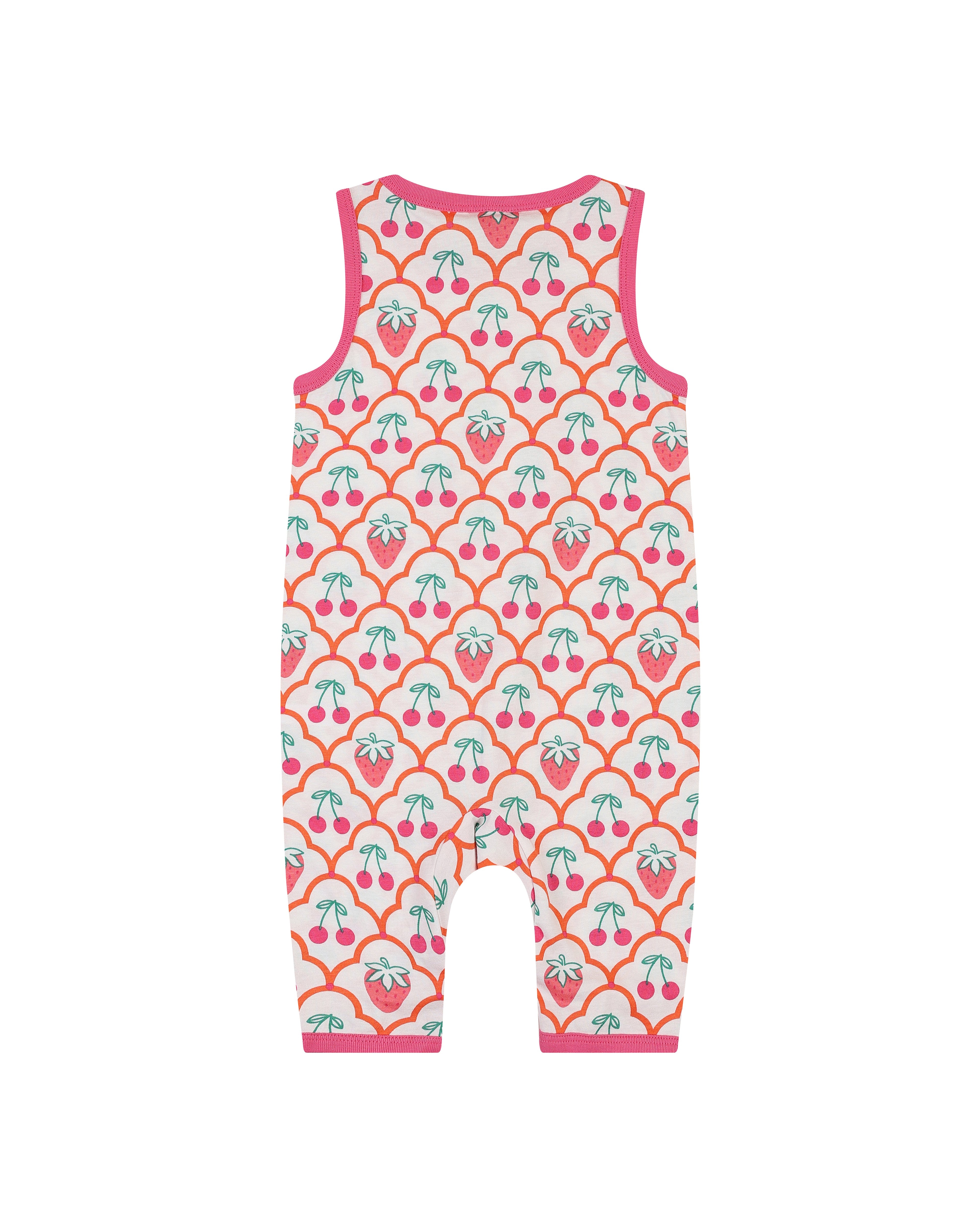 organic cotton - Kai Short Dungarees - Cherry Berry - Dungarees - Ameelo - baby kids clothing