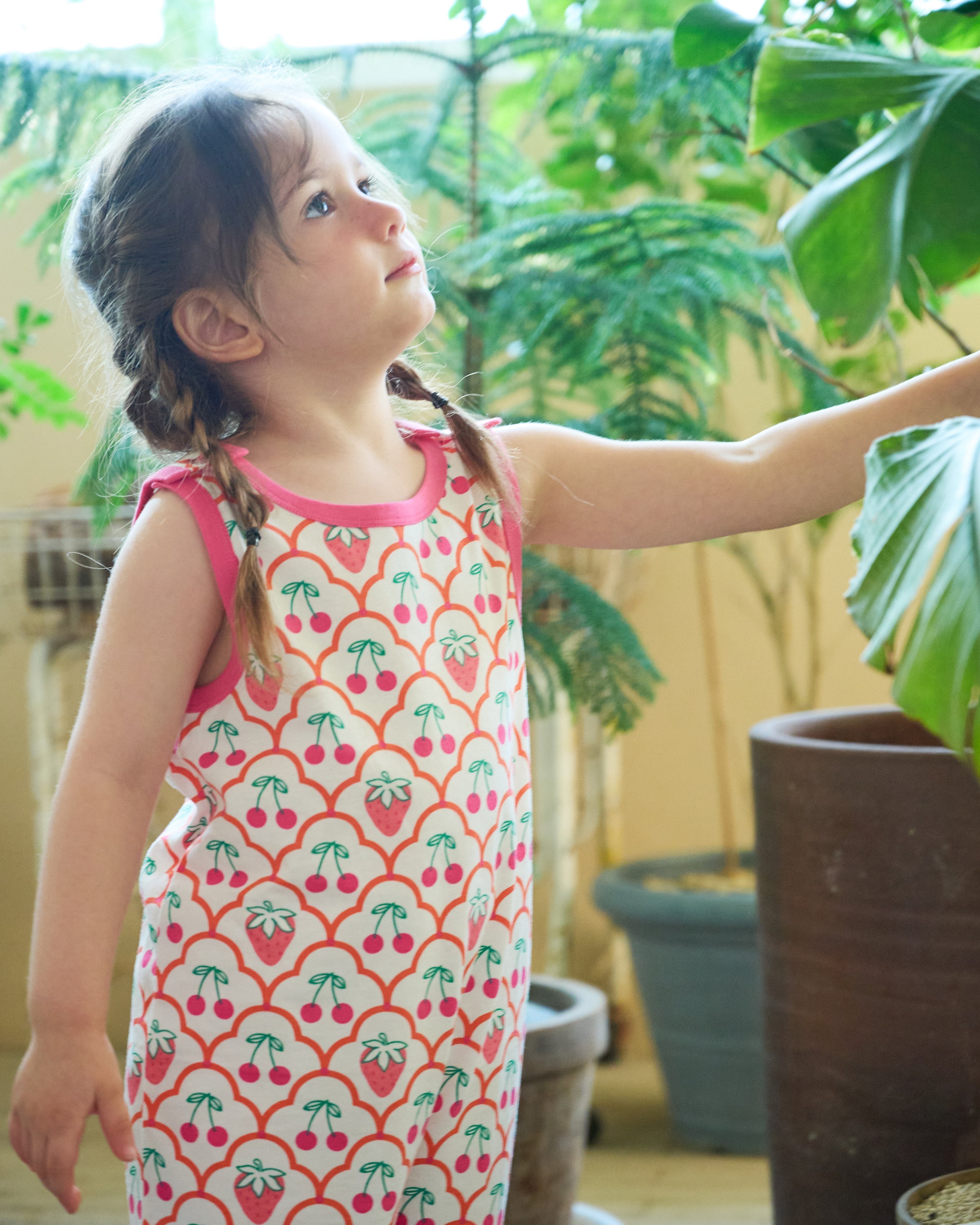organic cotton - Kai Short Dungarees - Cherry Berry - Dungarees - Ameelo - baby kids clothing