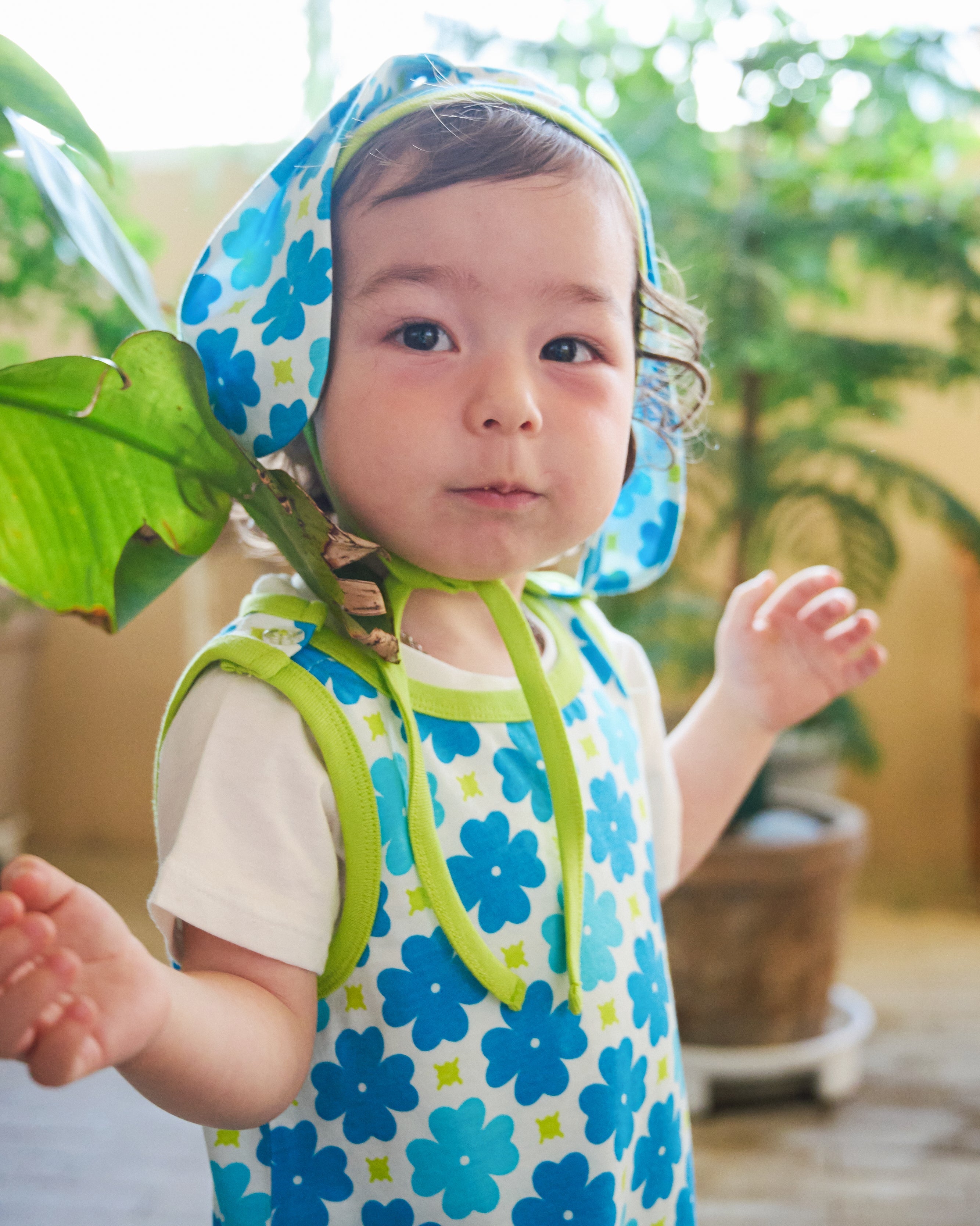 organic cotton - Kai Short Dungarees - Sky Clover - Dungarees - Ameelo - baby kids clothing
