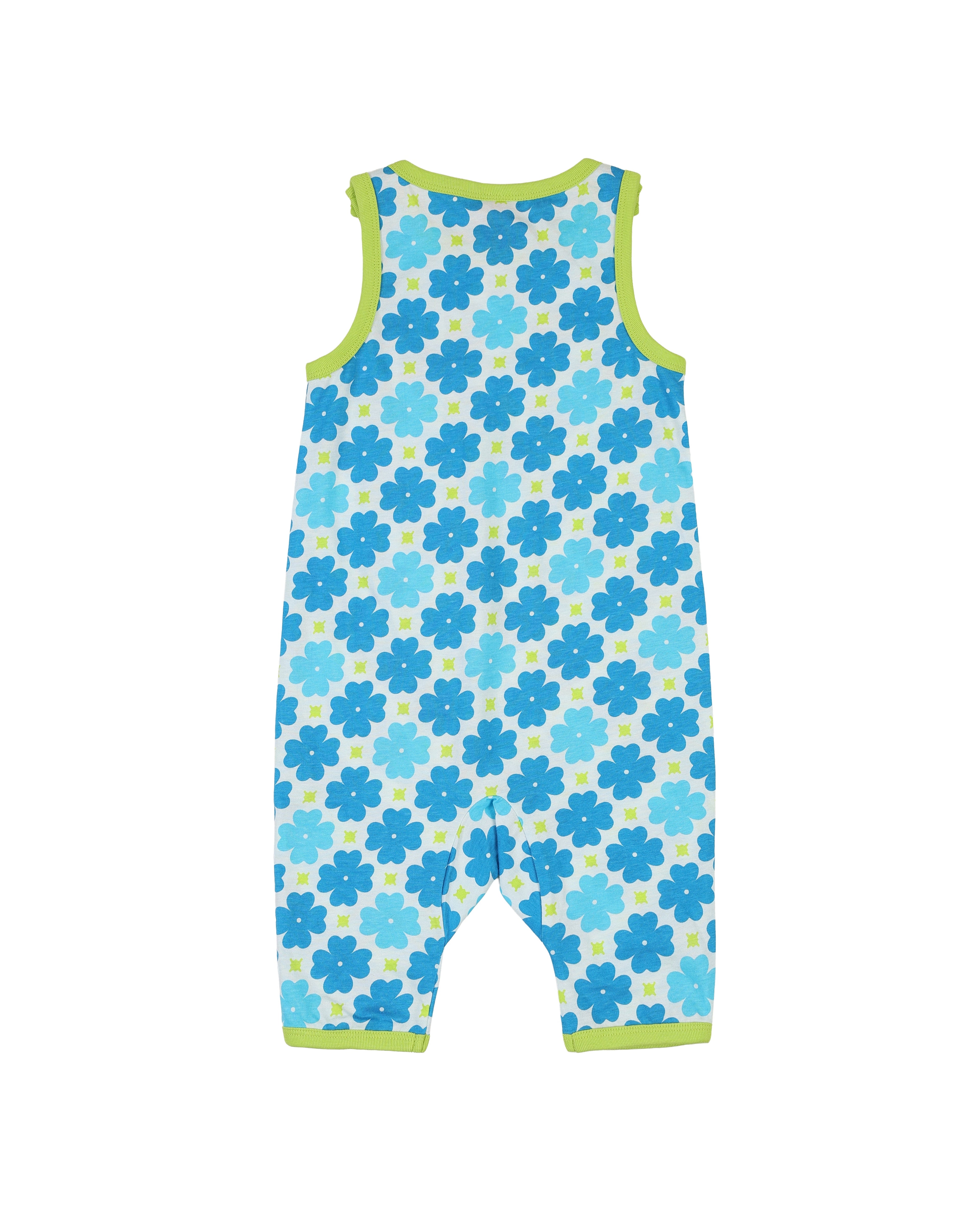 organic cotton - Kai Short Dungarees - Sky Clover - Dungarees - Ameelo - baby kids clothing