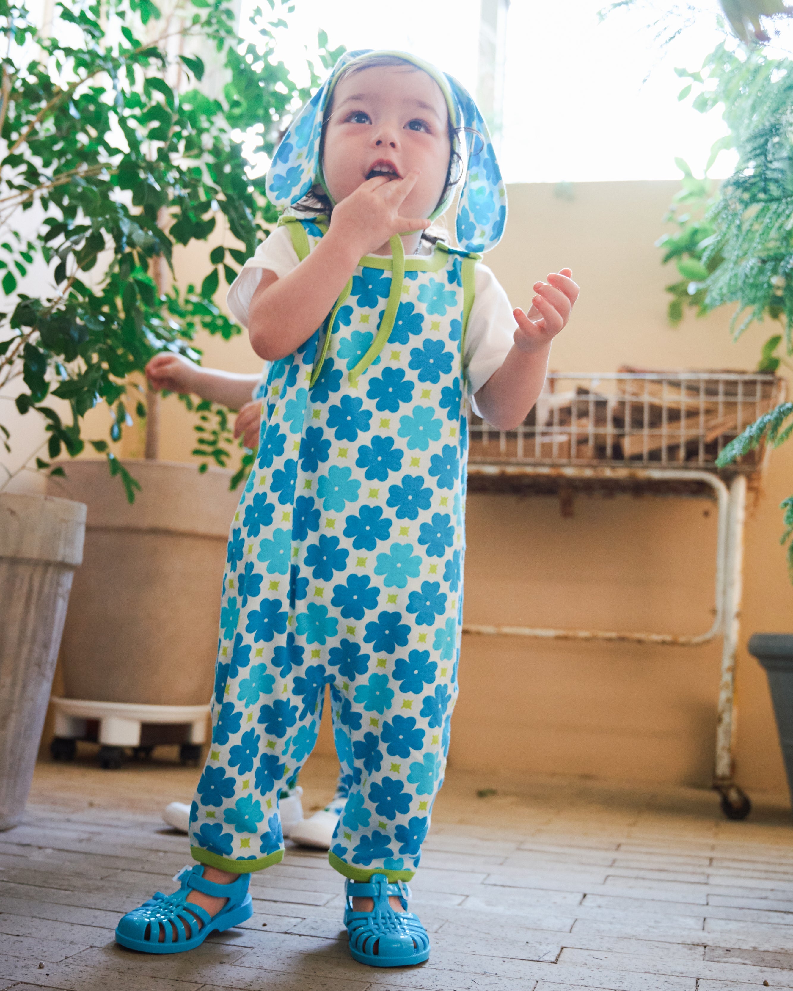 organic cotton - Kai Short Dungarees - Sky Clover - Dungarees - Ameelo - baby kids clothing