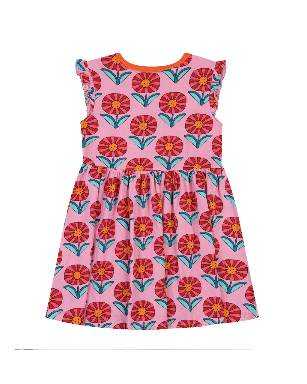 organic cotton - Nina Angel Sleeve Dress - Sunny Flower - Dress - Ameelo - baby kids clothing