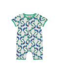 organic cotton - Nyra Short Sleeve Romper - Blue Bird - Romper - Ameelo - baby kids clothing