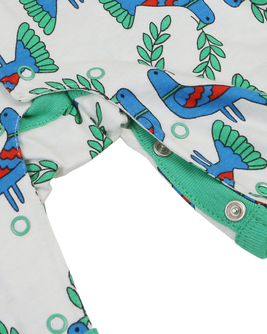 organic cotton - Nyra Short Sleeve Romper - Blue Bird - Romper - Ameelo - baby kids clothing