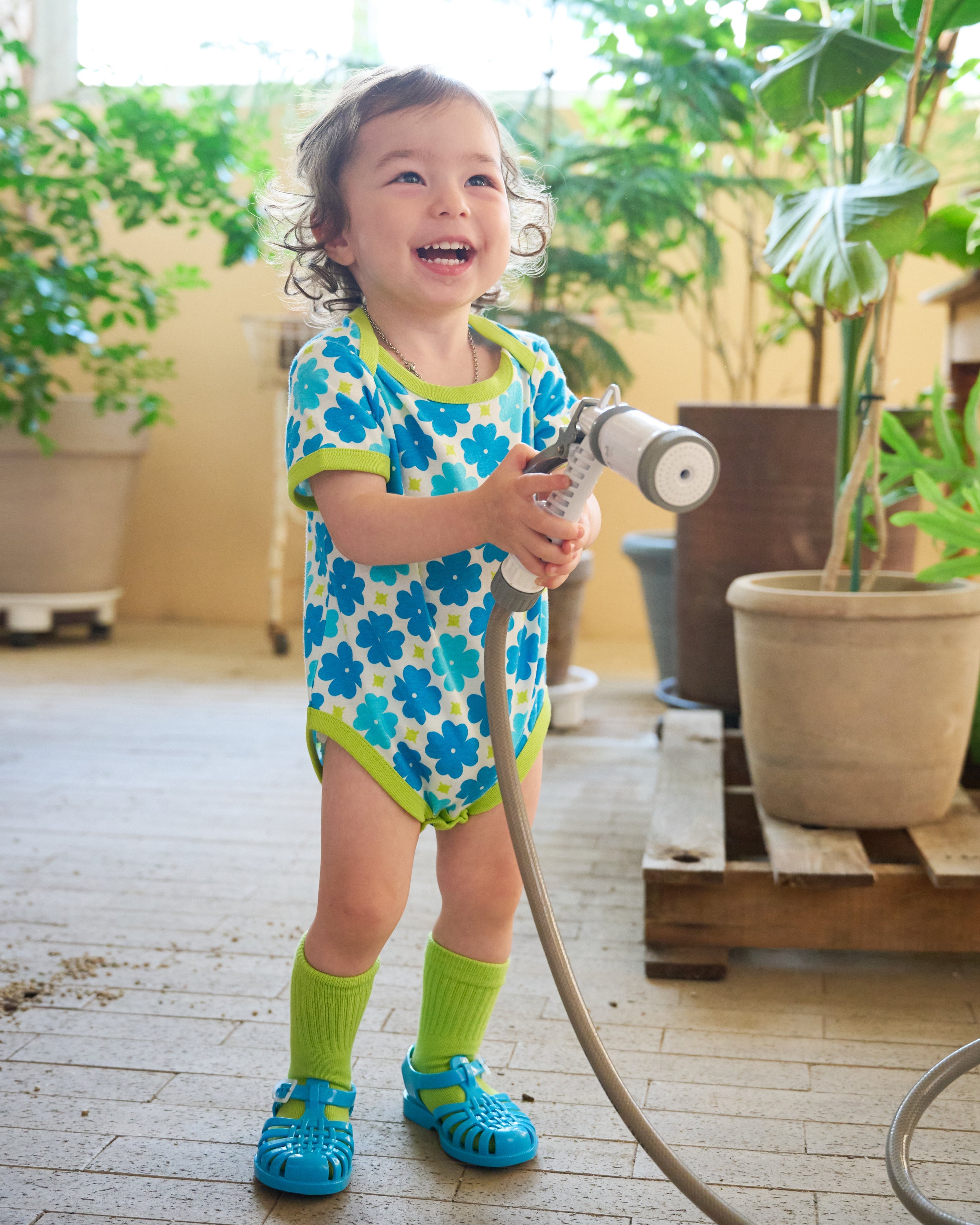 organic cotton - Rey Short Sleeve Bodysuit - Sky Clover - Bodysuit - Ameelo - baby kids clothing