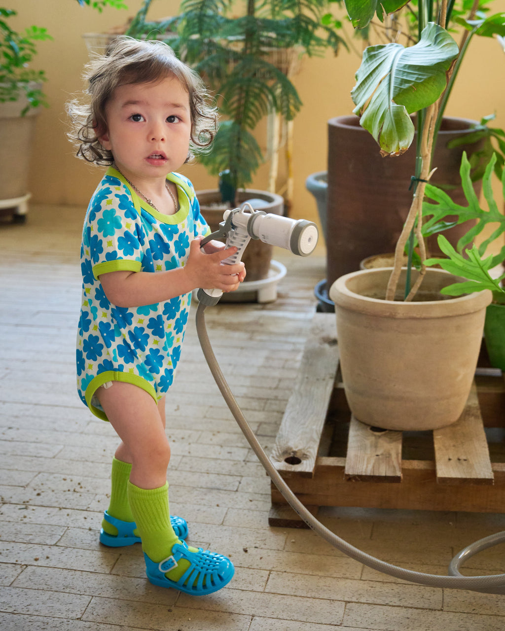 organic cotton - Rey Short Sleeve Bodysuit - Sky Clover - Bodysuit - Ameelo - baby kids clothing