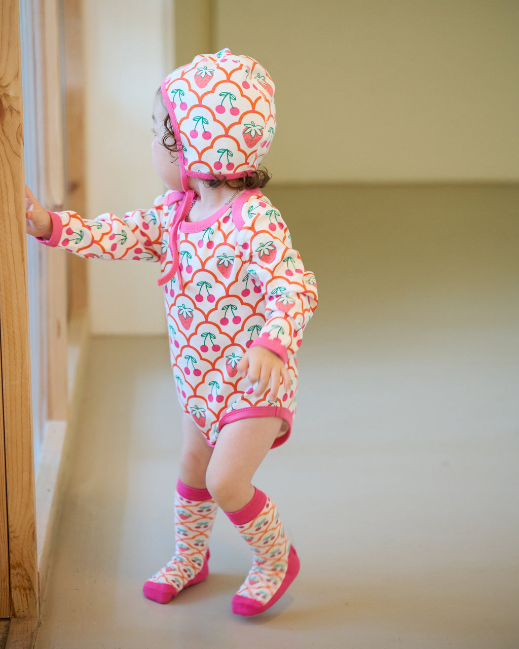 organic cotton - Piper Bonnet - Cherry Berry - Bonnet - Ameelo - baby kids clothing