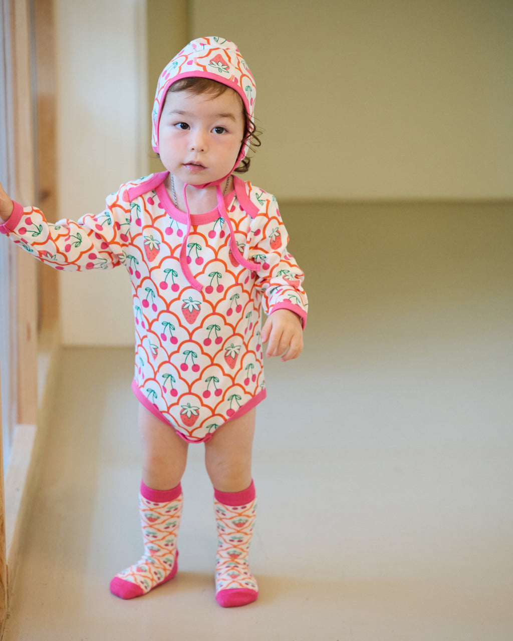 organic cotton - Piper Bonnet - Cherry Berry - Bonnet - Ameelo - baby kids clothing