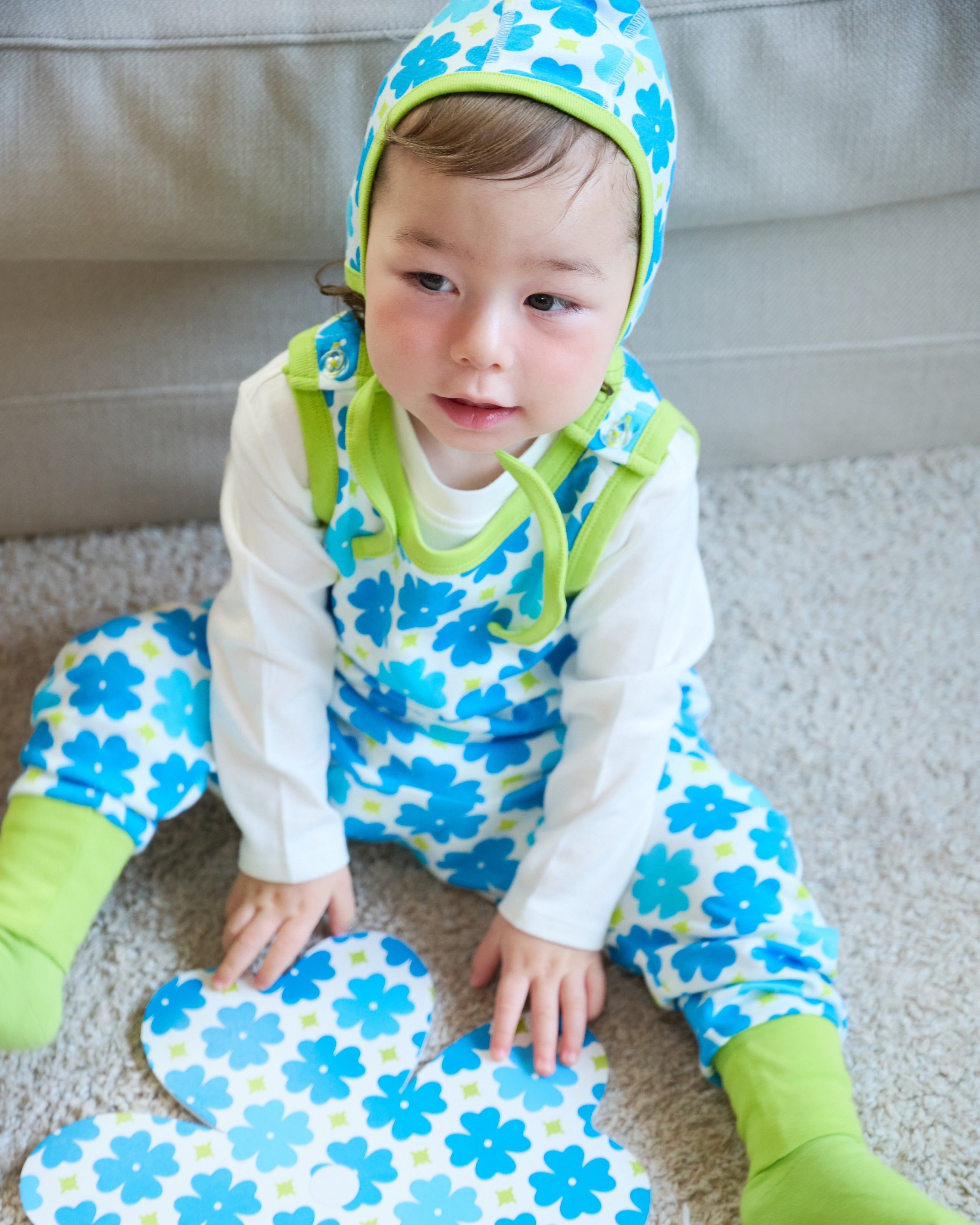 organic cotton - Piper Bonnet - Sky Clover - Bonnet - Ameelo - baby kids clothing