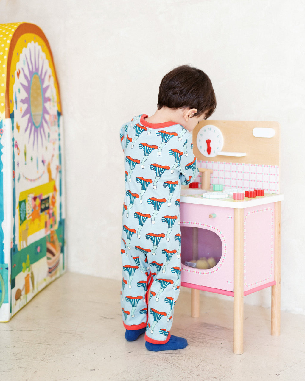 organic cotton - Riley Romper - Mushroom - Romper - Ameelo - baby kids clothing