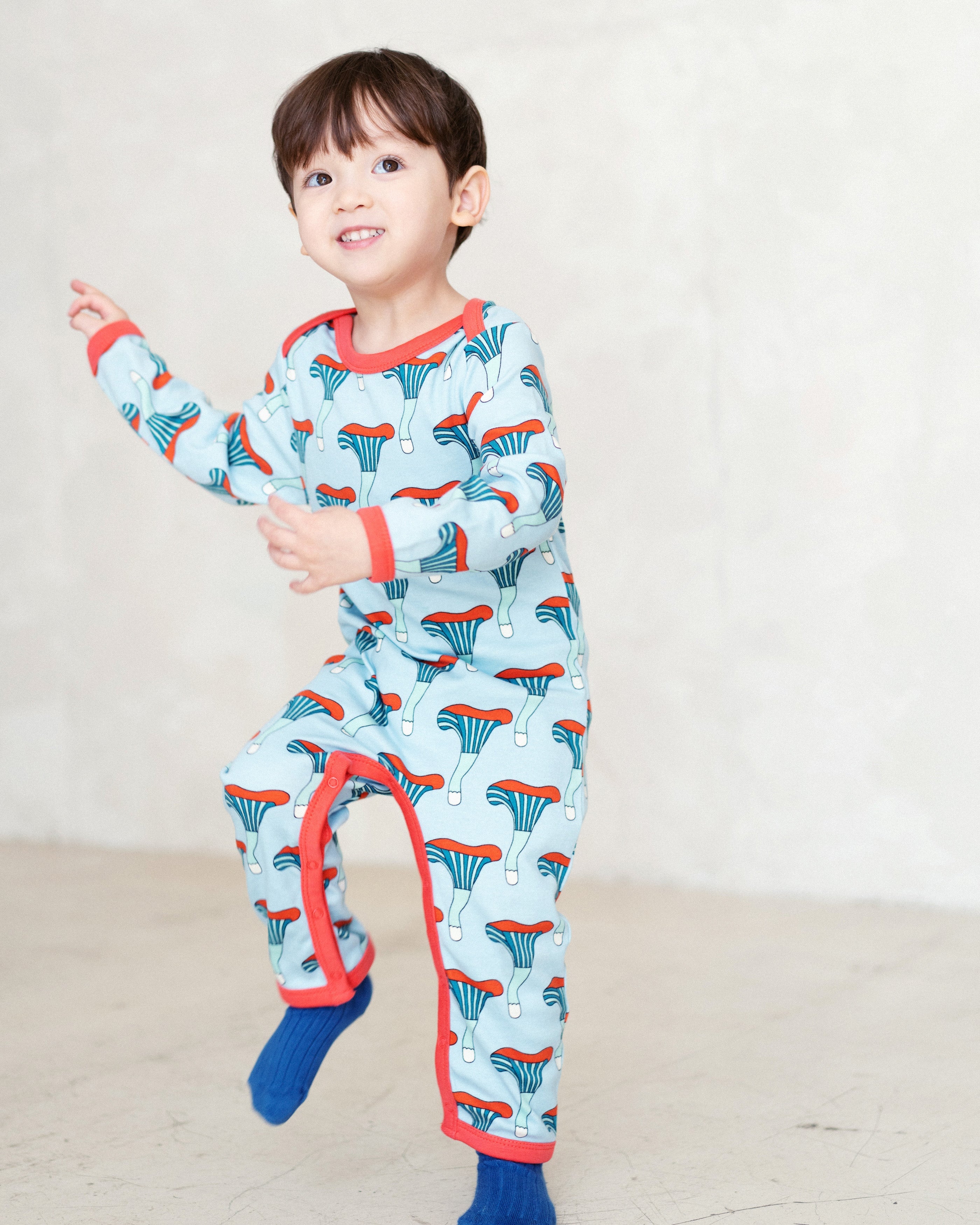 organic cotton - Riley Romper - Mushroom - Romper - Ameelo - baby kids clothing