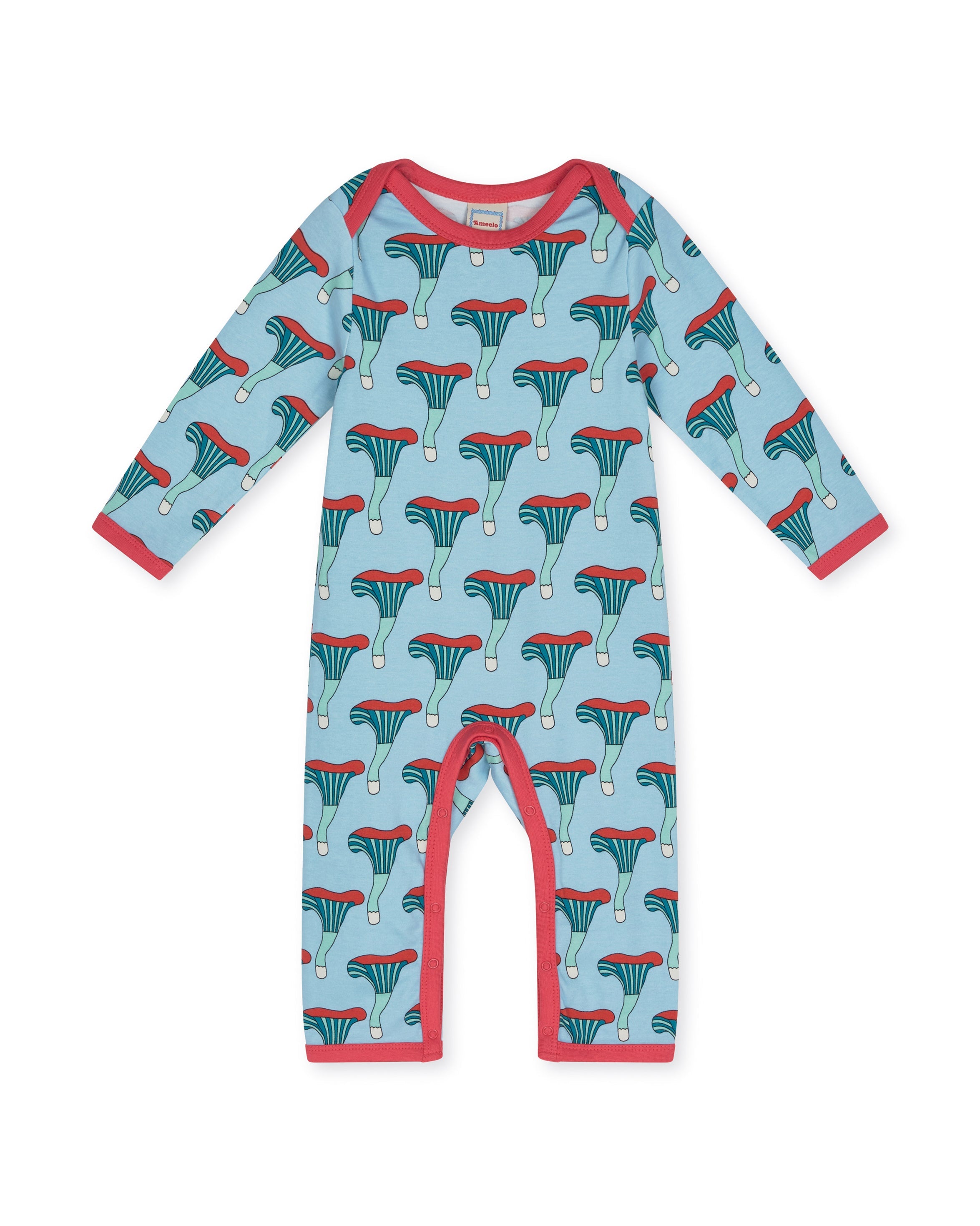 organic cotton - Riley Romper - Mushroom - Romper - Ameelo - baby kids clothing