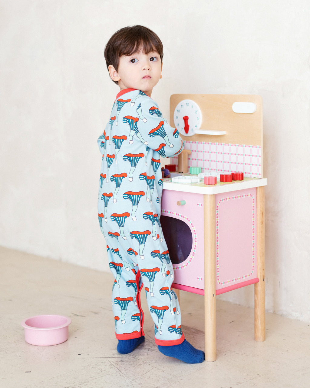 organic cotton - Riley Romper - Mushroom - Romper - Ameelo - baby kids clothing