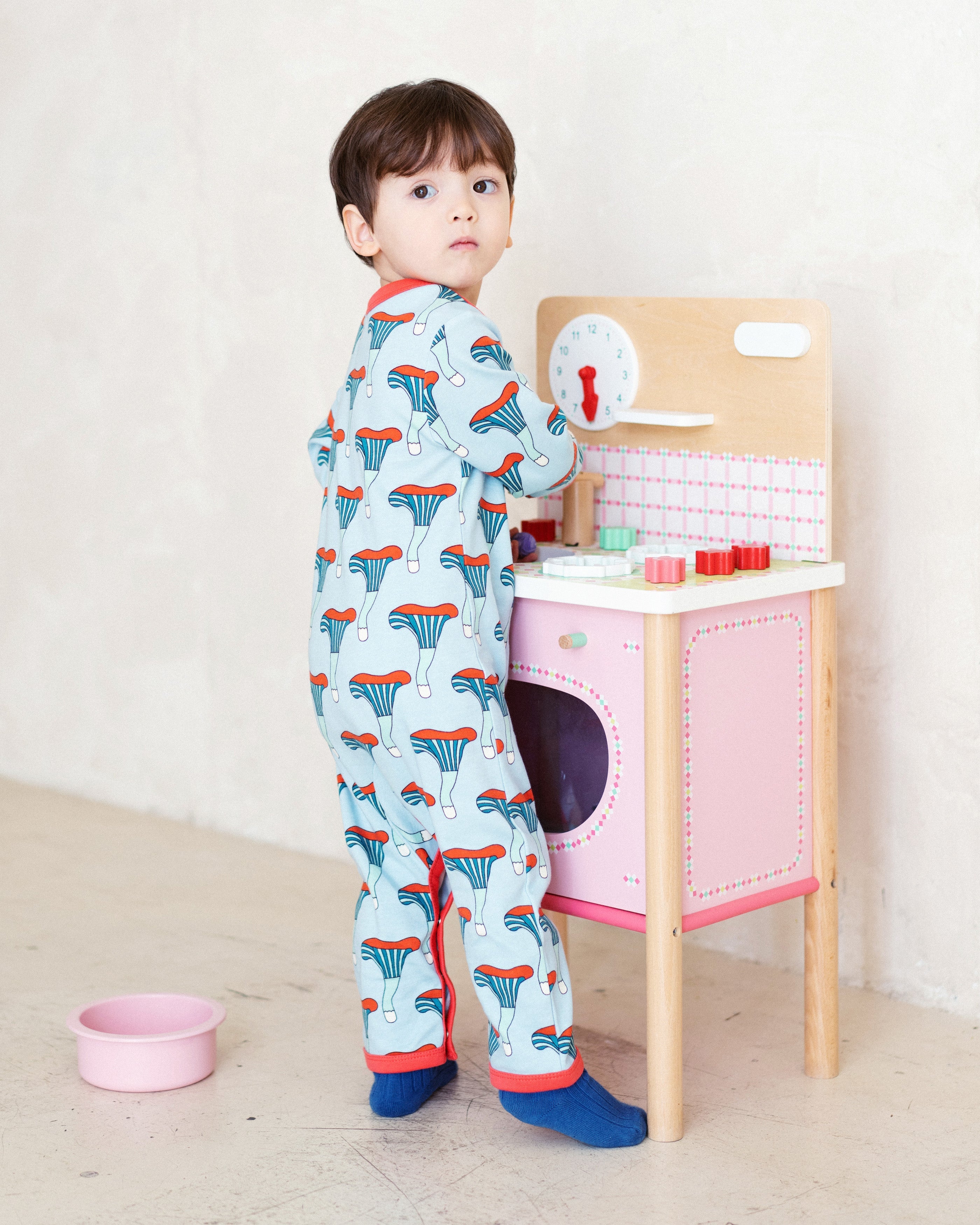 organic cotton - Riley Romper - Mushroom - Romper - Ameelo - baby kids clothing