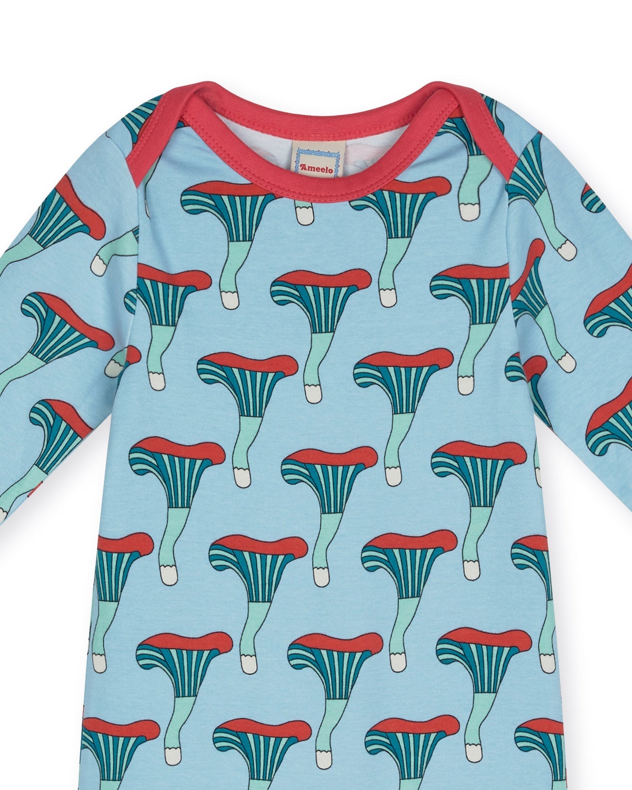 organic cotton - Riley Romper - Mushroom - Romper - Ameelo - baby kids clothing