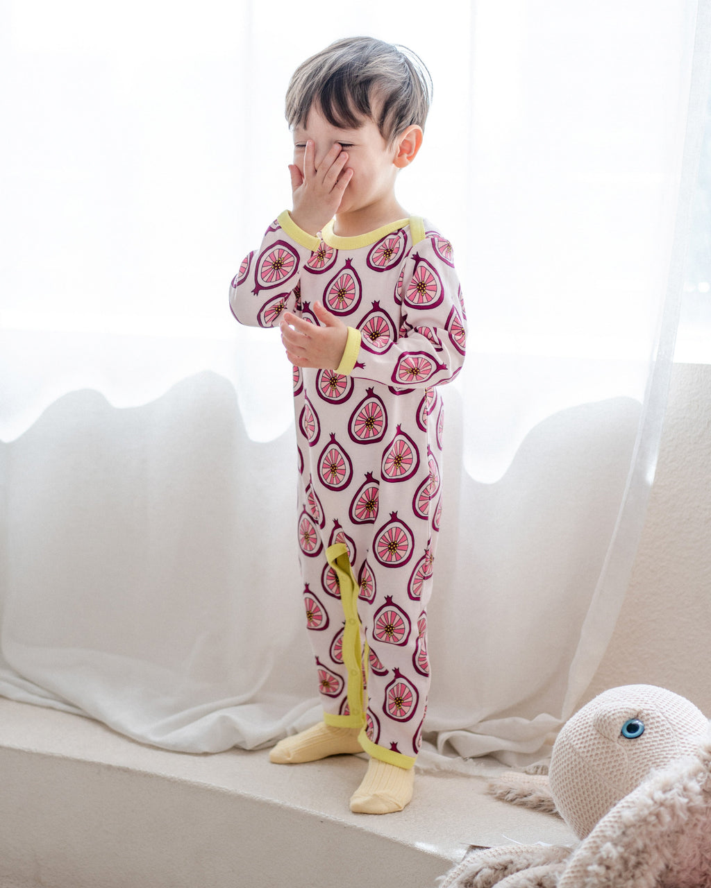 organic cotton - Riley Romper - Pomegranate - Romper - Ameelo - baby kids clothing