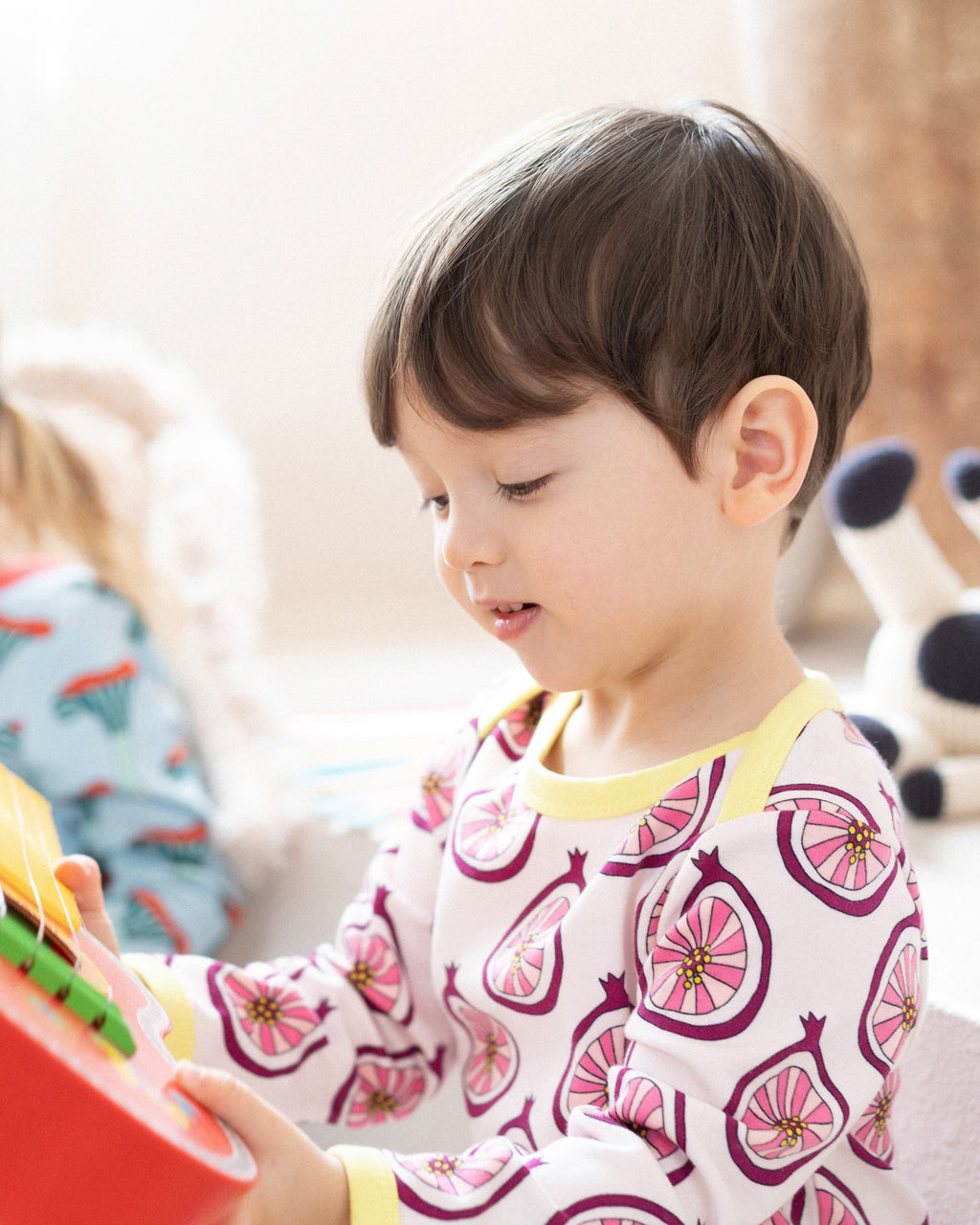 organic cotton - Riley Romper - Pomegranate - Romper - Ameelo - baby kids clothing