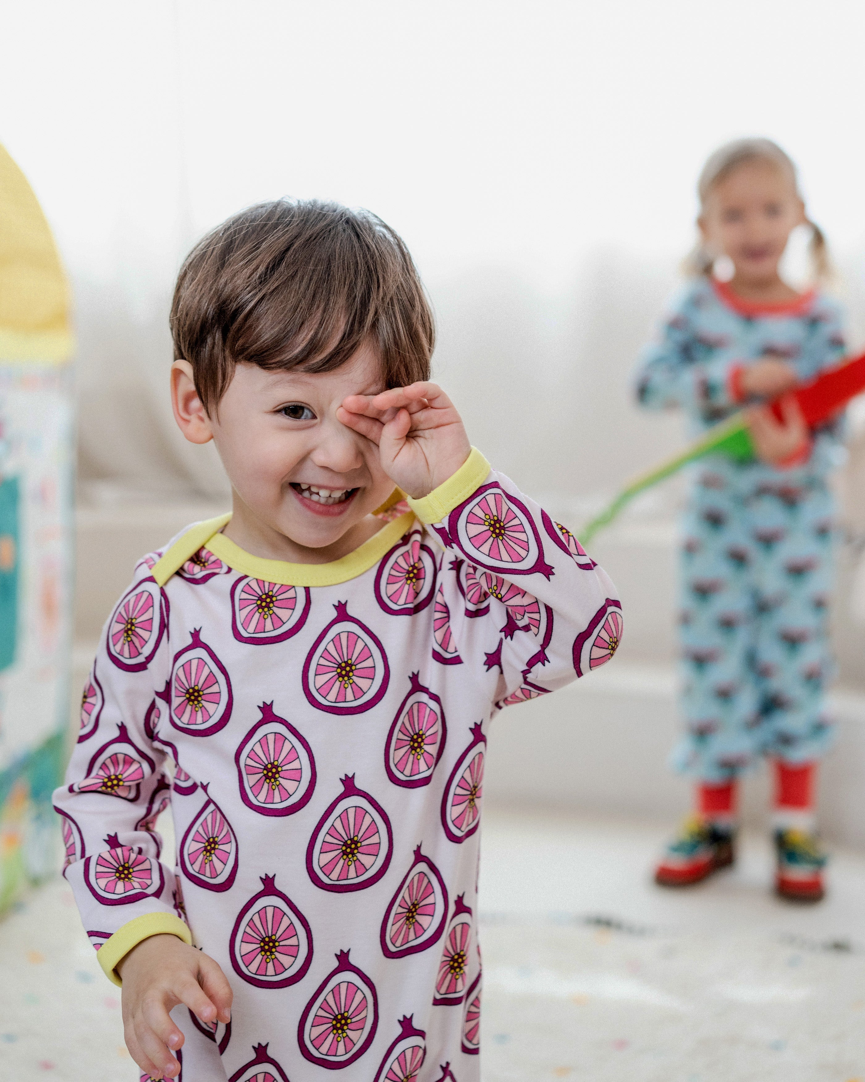 organic cotton - Riley Romper - Pomegranate - Romper - Ameelo - baby kids clothing