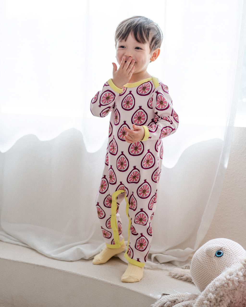 organic cotton - Riley Romper - Pomegranate - Romper - Ameelo - baby kids clothing