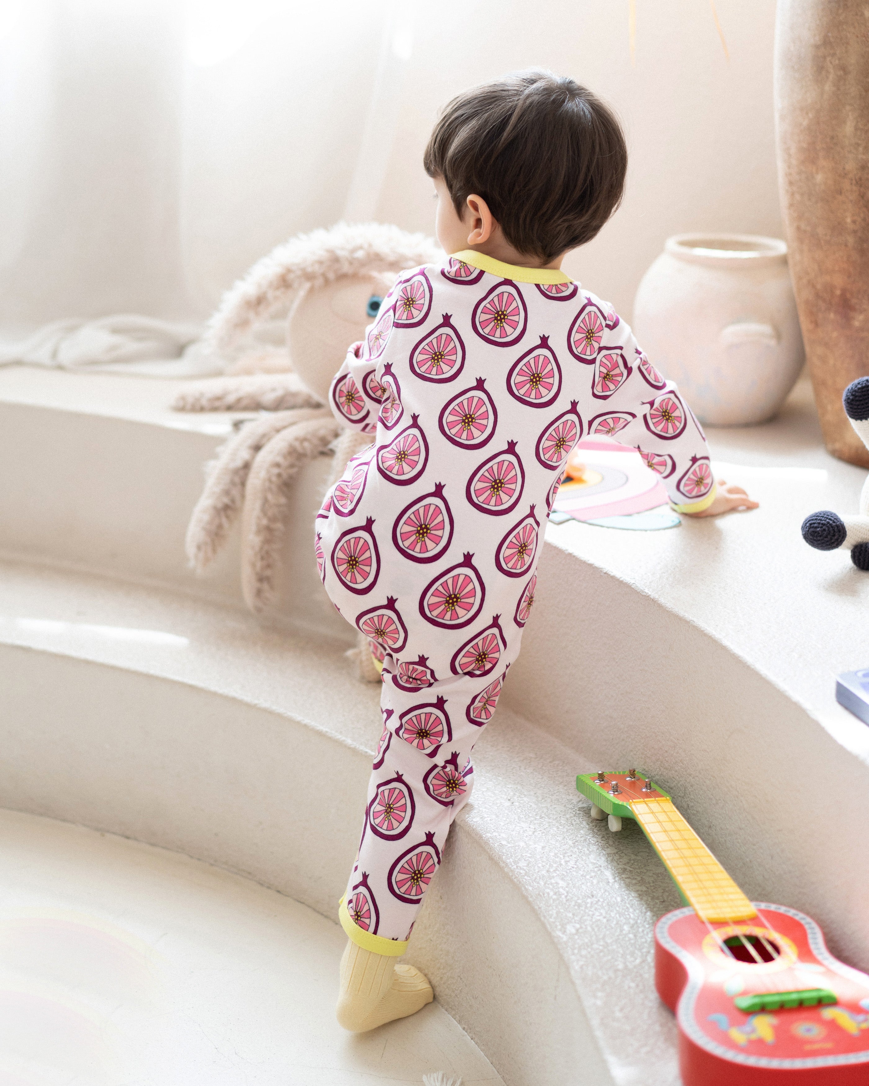 organic cotton - Riley Romper - Pomegranate - Romper - Ameelo - baby kids clothing