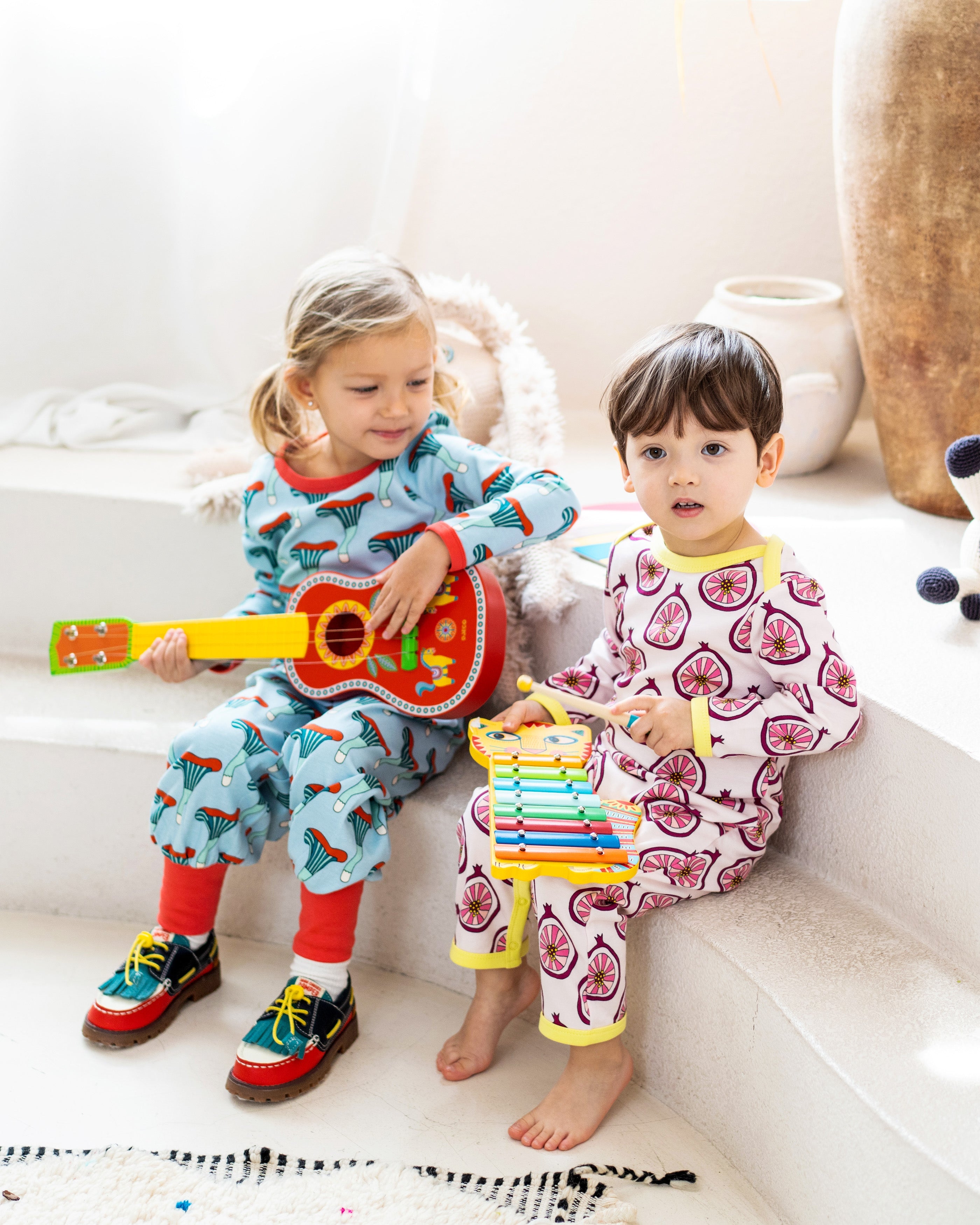 organic cotton - Riley Romper - Pomegranate - Romper - Ameelo - baby kids clothing