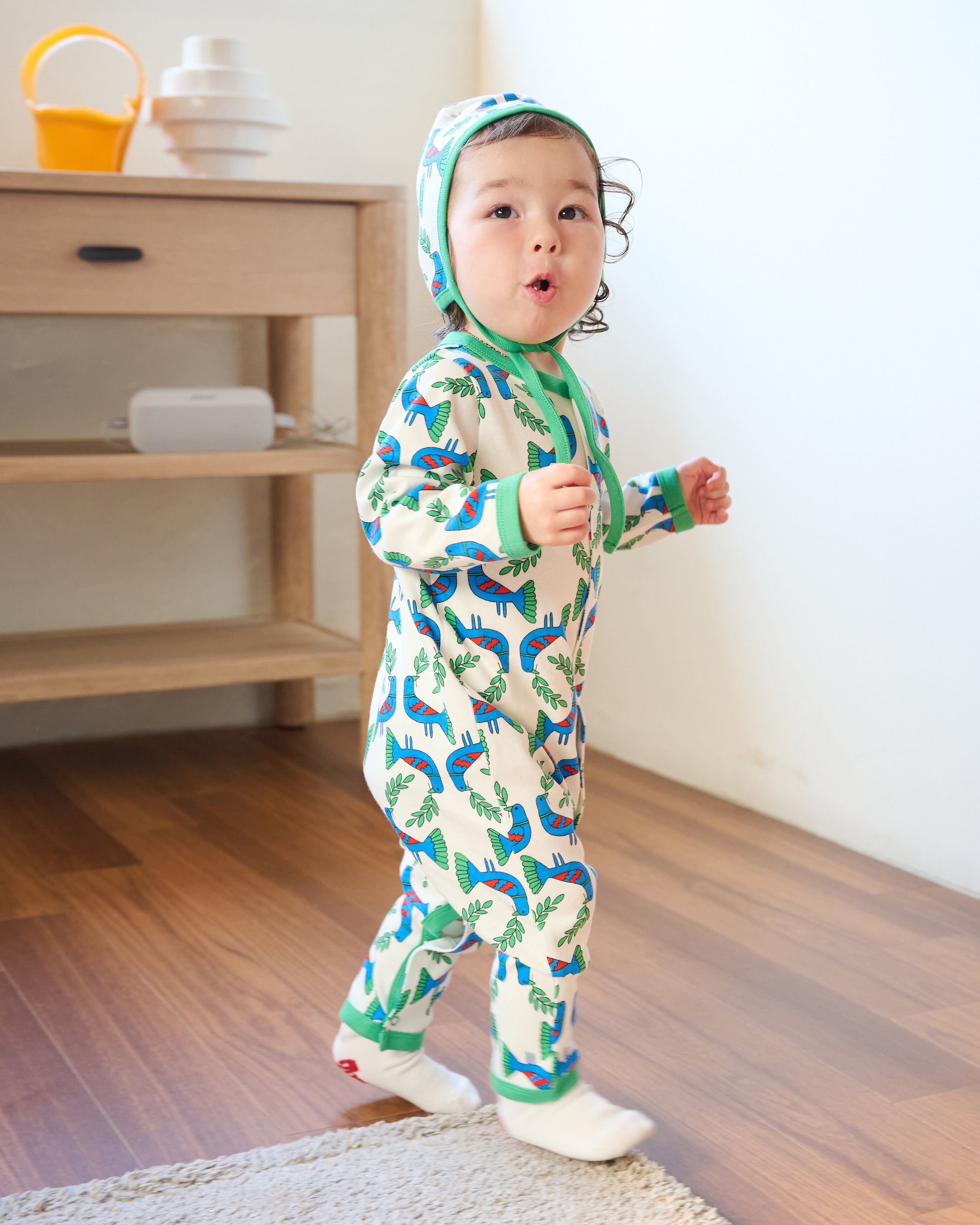 organic cotton - Robin Romper - Blue Bird - Romper - Ameelo - baby kids clothing