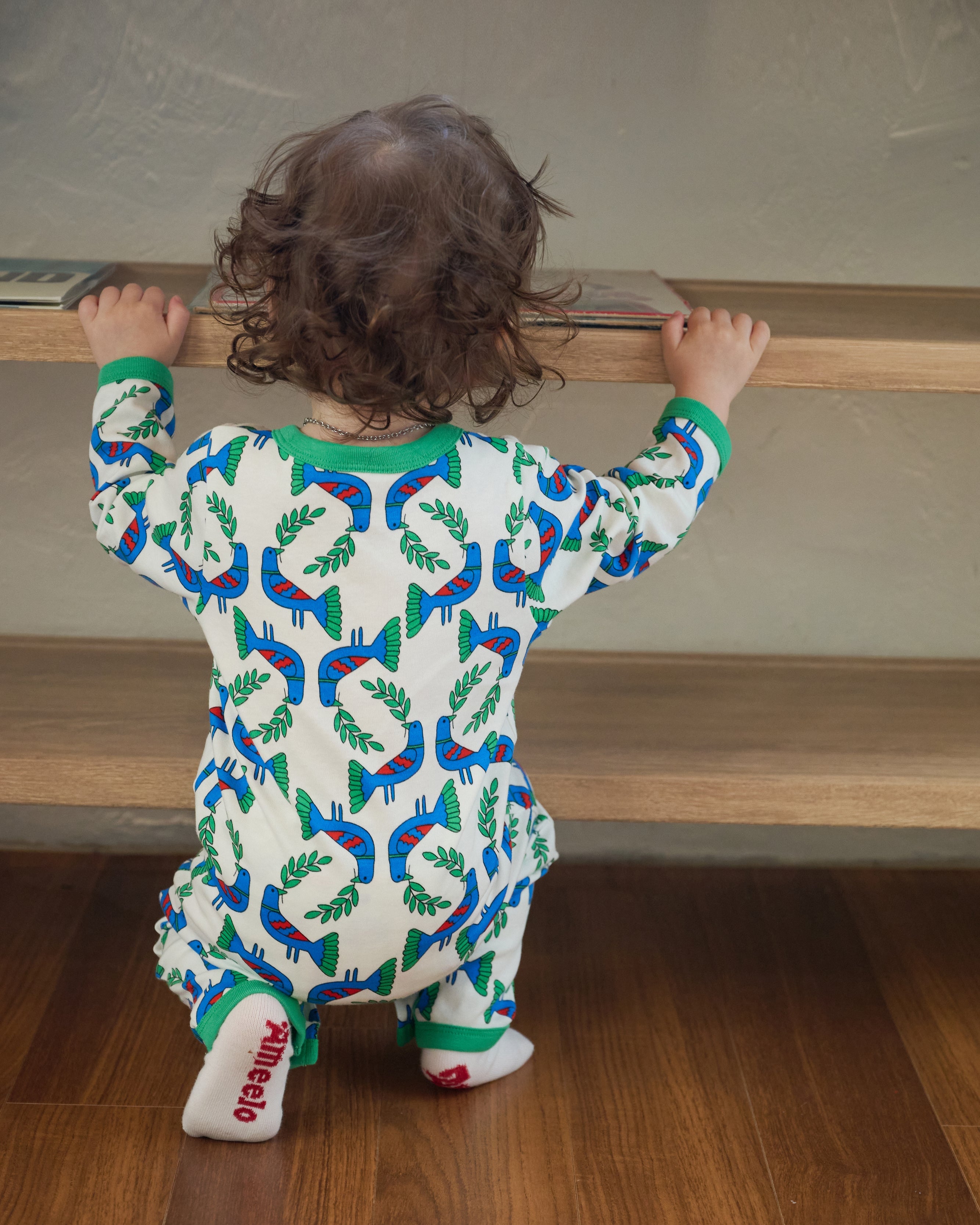 organic cotton - Robin Romper - Blue Bird - Romper - Ameelo - baby kids clothing