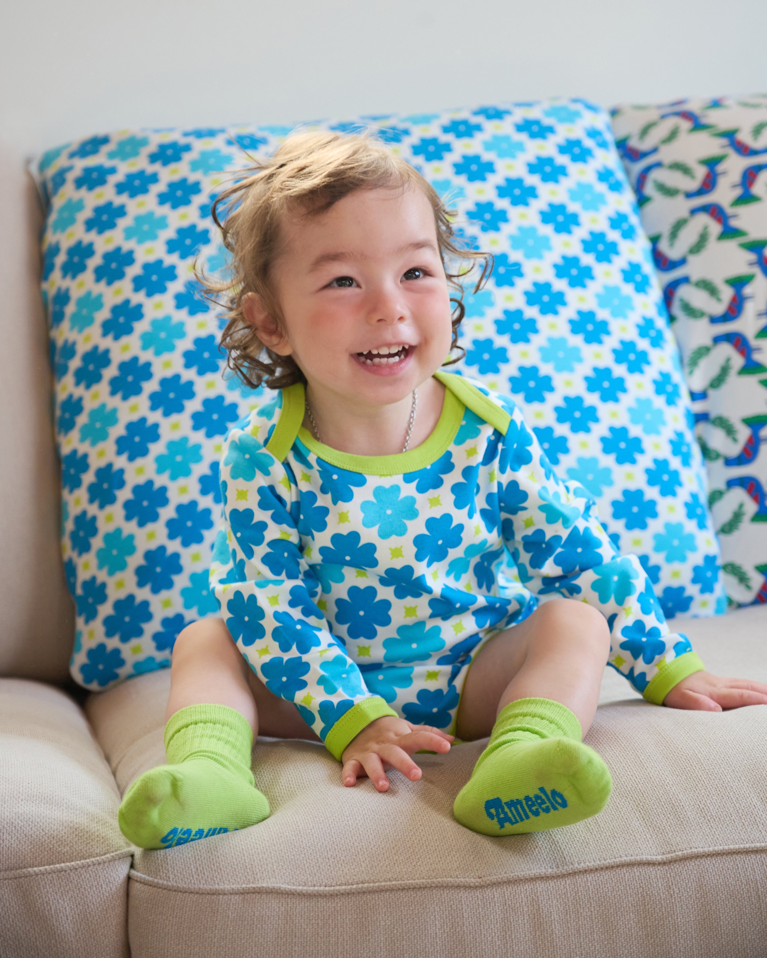 organic cotton - Rory Bodysuit - Sky Clover - Bodysuit - Ameelo - baby kids clothing