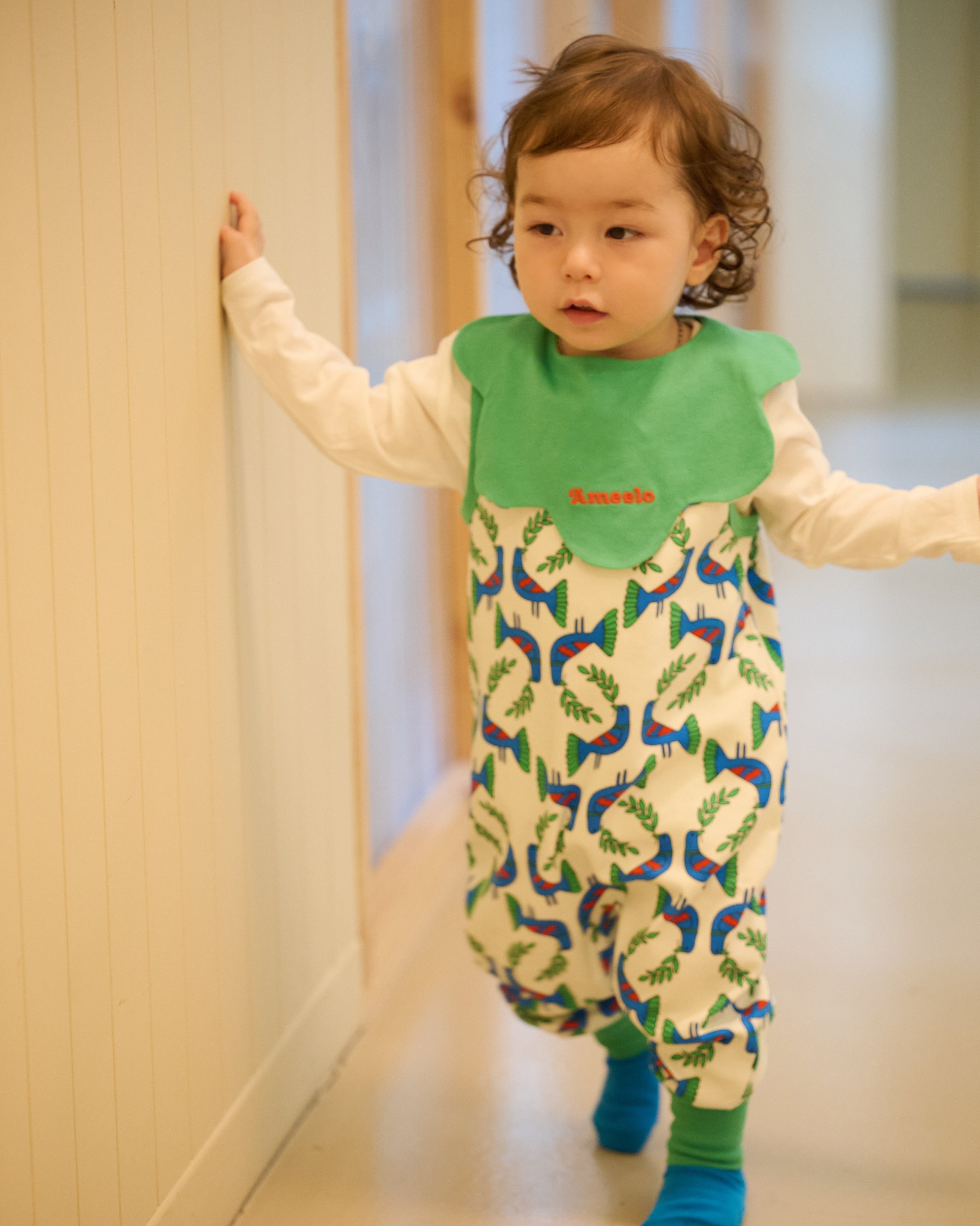 organic cotton - Rumi Dungarees - Blue Bird - Dungarees - Ameelo - baby kids clothing