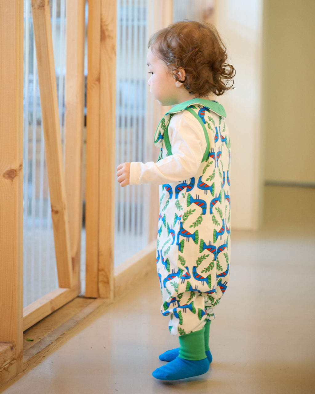 organic cotton - Rumi Dungarees - Blue Bird - Dungarees - Ameelo - baby kids clothing