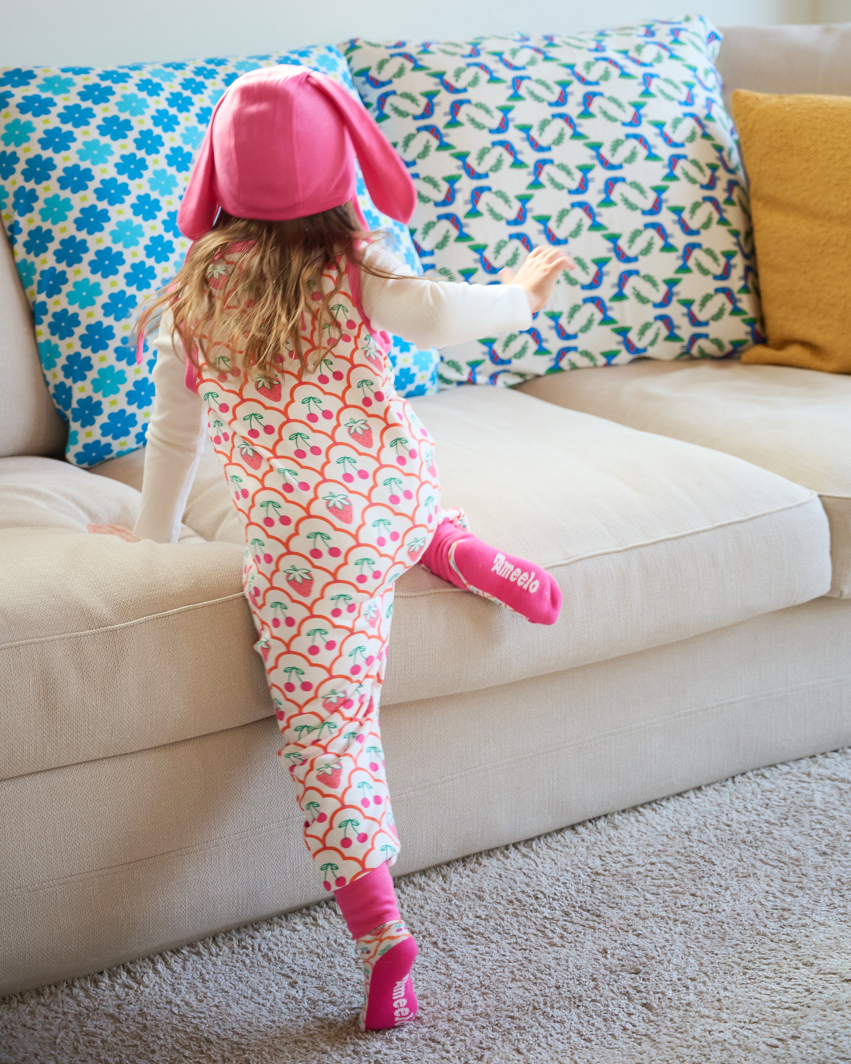 organic cotton - Rumi Dungarees - Cherry Berry - Dungarees - Ameelo - baby kids clothing