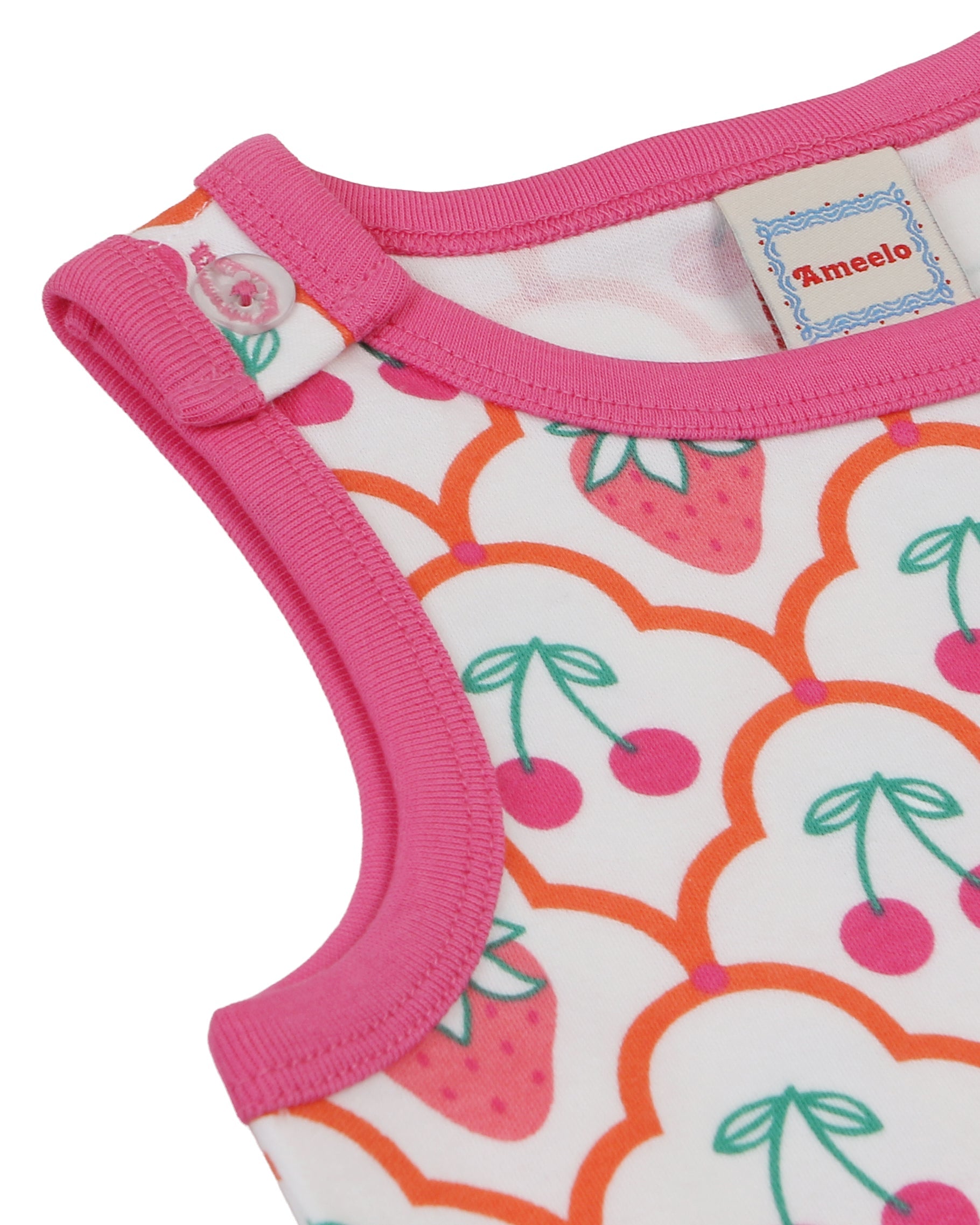organic cotton - Rumi Dungarees - Cherry Berry - Dungarees - Ameelo - baby kids clothing