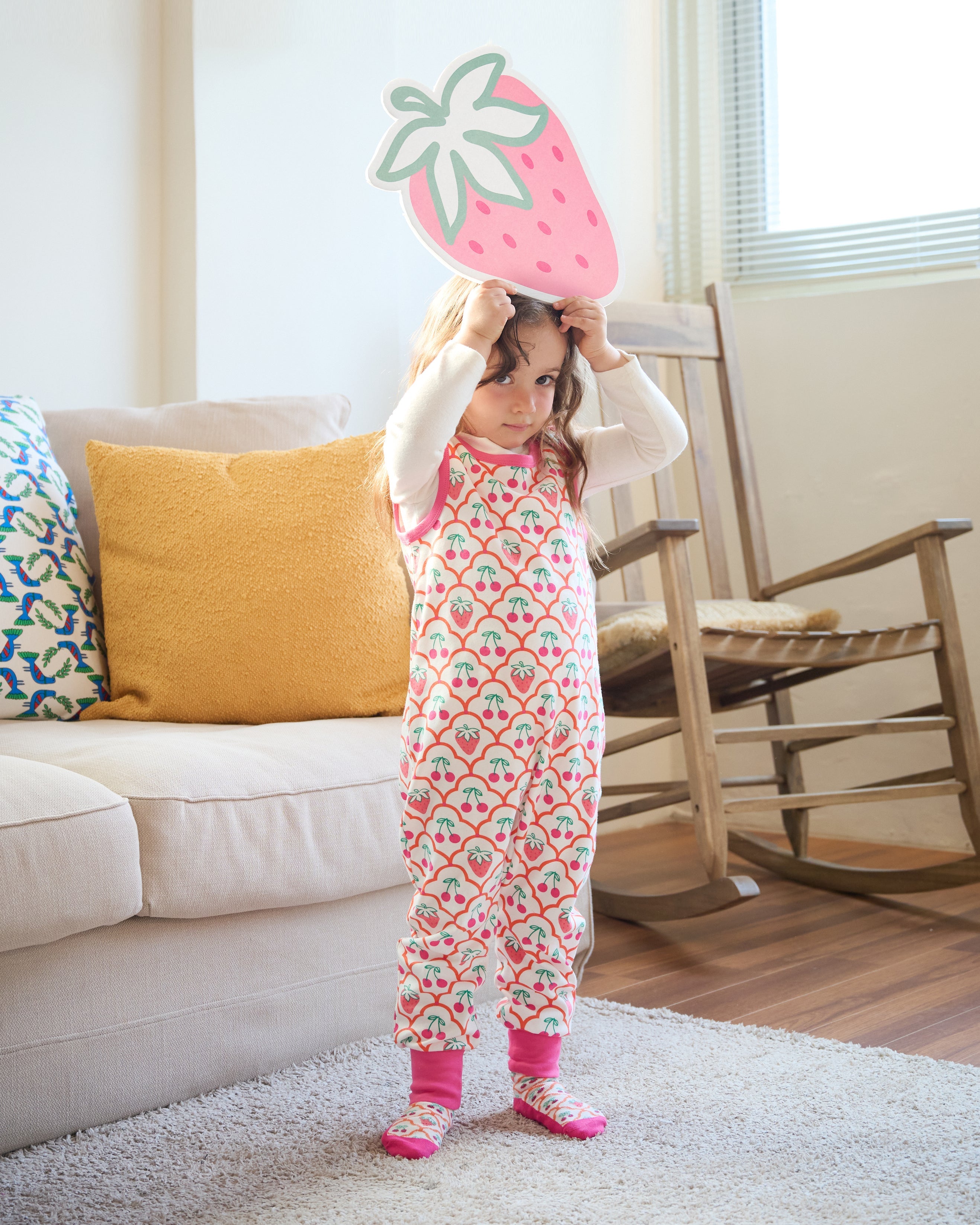 organic cotton - Rumi Dungarees - Cherry Berry - Dungarees - Ameelo - baby kids clothing