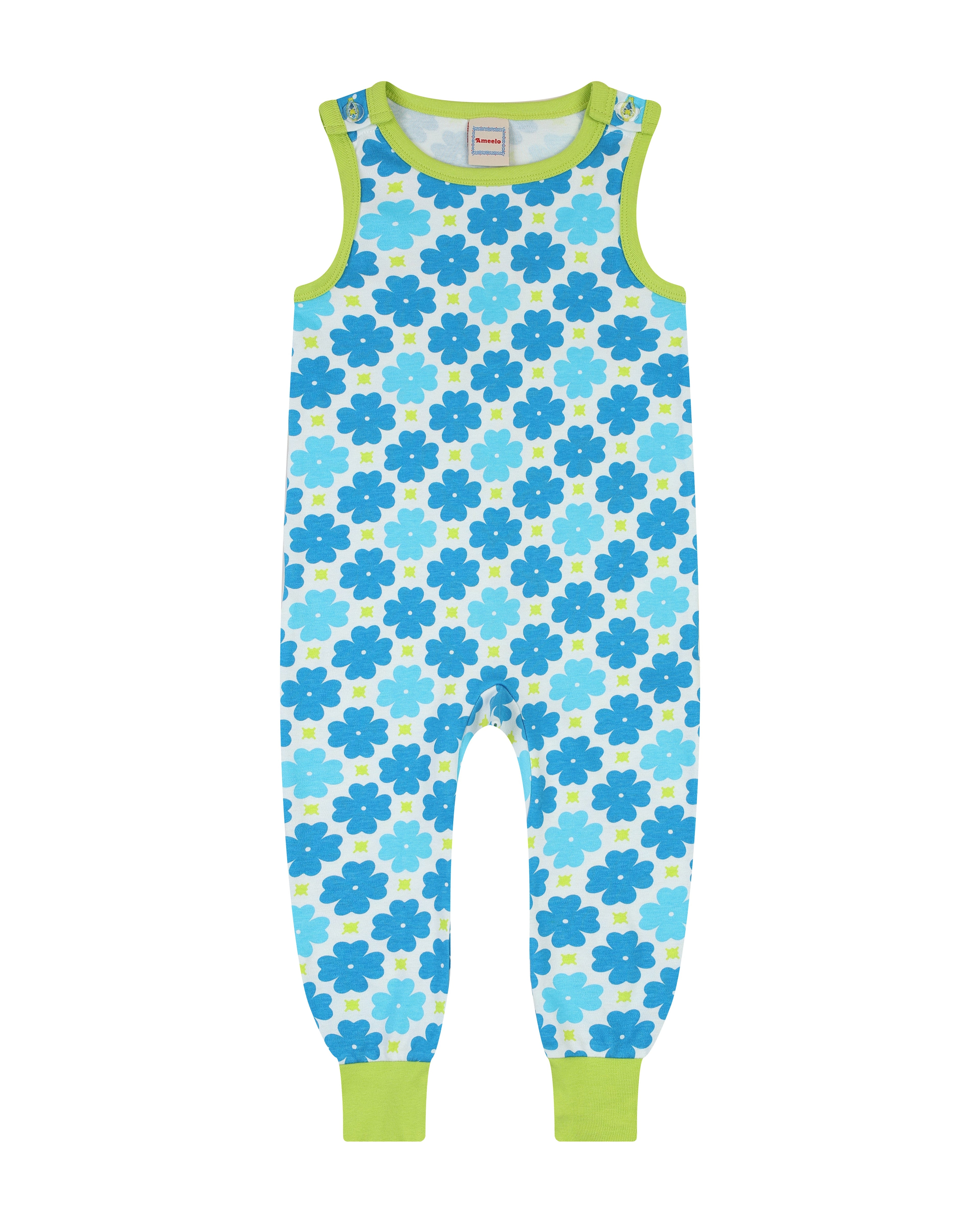 organic cotton - Rumi Dungarees - Sky Clover - Dungarees - Ameelo - baby kids clothing